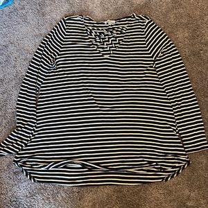 Black and white striped long sleeve
